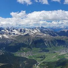Flugwegposition um 12:55:13: Aufgenommen in der Nähe von Maloja, Schweiz in 3346 Meter